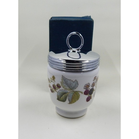 Royal Worcester Porcelain Large Egg Coddler Lavinia BlackBerries Original Box - Picture 2 of 11